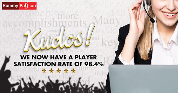 Kudos! Rummy Passion Now has Player Satisfaction Rate of 98.4%