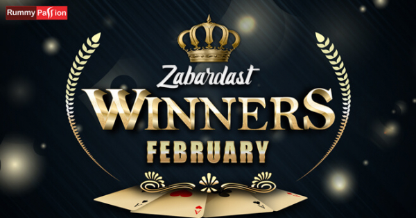 Three Cheers to February 2022 Winners at Rummy Passion