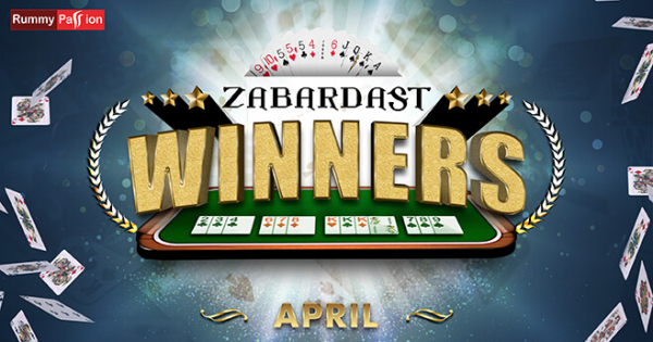 Cheers to the April 2021 Winners at Rummy Passion
