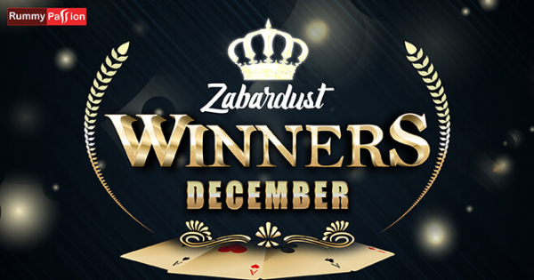 Heartiest Congratulations to the December 2021 Winners at Rummy Passion