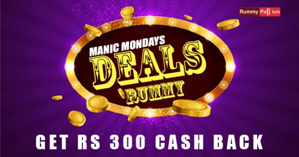 Manic Mondays Cash Back on Deals Rummy