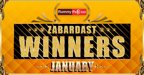 Rummy Passion Winners for January 2019