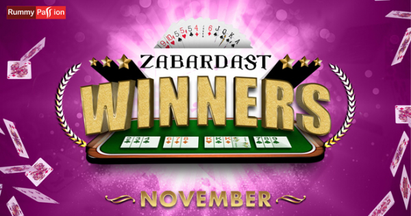 Heartiest Congratulations to the November 2021 Winners at Rummy Passion