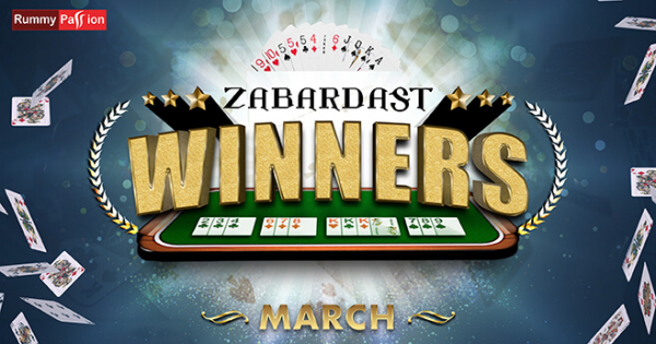 A Round of Applause to March 2021 Winners at Rummy Passion