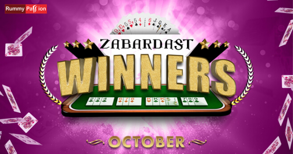 Heartiest Congratulations to the October 2021 Winners at Rummy Passion