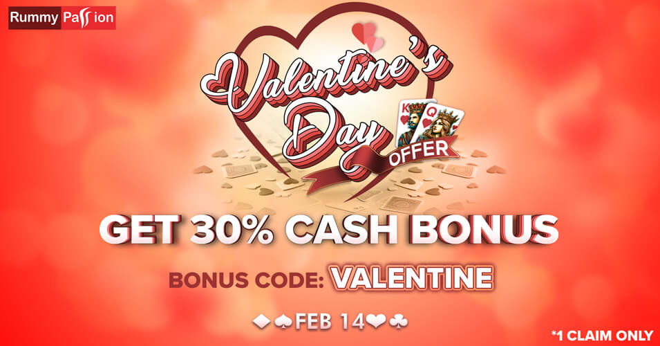 Valentine's Day Offer 2024 Get 30% Cash Bonus