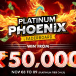 Platinum Phoenix Leaderboard 2024 on Rummy Passion with ₹50,000 prize pool for Platinum Tier players